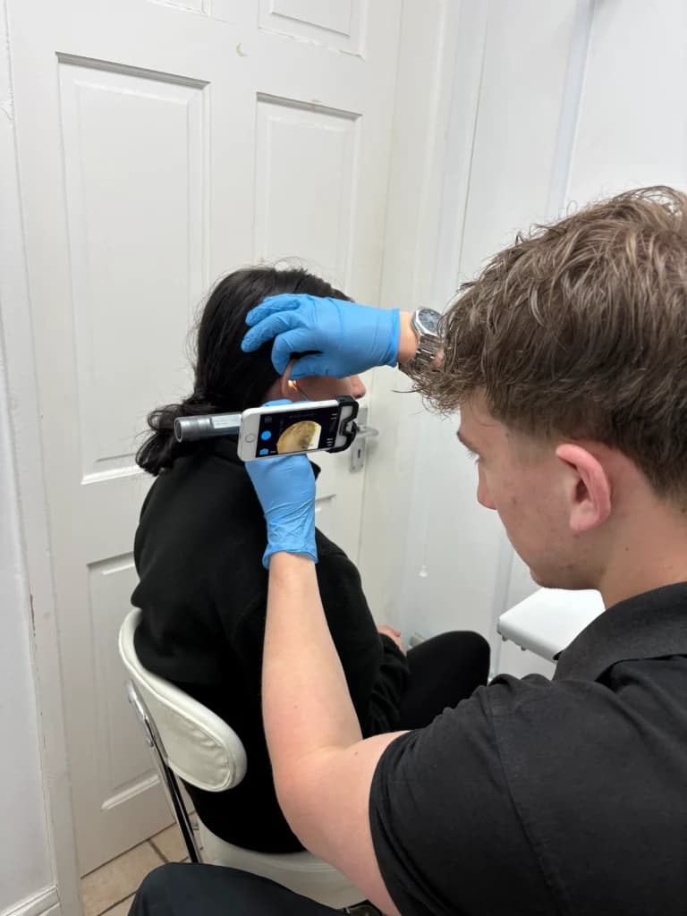 Microsuction earwax removal procedure at Midsomer Pharmacy