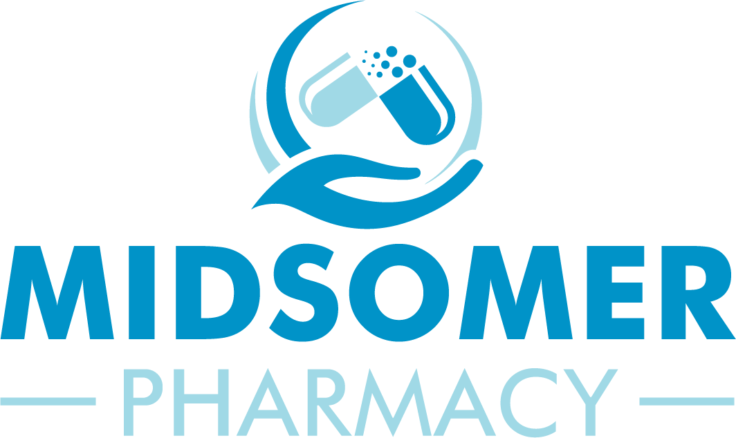 Logo showing name of pharmacy Midsomer Pharmacy